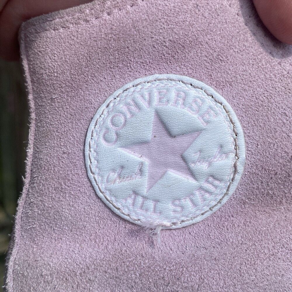 Converse Girls CTAS High GS Playful Llama Pink Suede Sneakers Size 5.5 - Picture 5 of 12